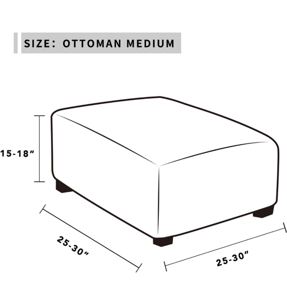 New Easy-Going Stretch Ottoman Cover Folding Storage Stool Furniture Protector. - Picture 8 of 8